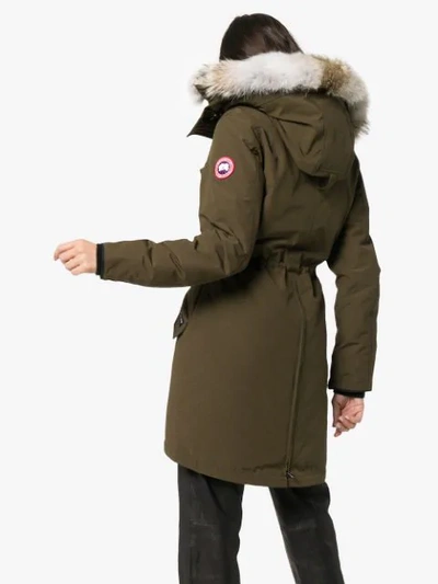 Shop Canada Goose Arctic Rossclair Fur Trim Parka Jacket - Green