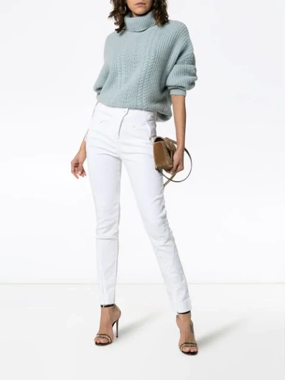 Shop Esteban Cortazar Stretch Cotton Skinny Jeans In White