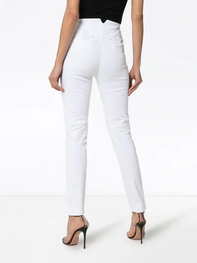 Shop Esteban Cortazar Stretch Cotton Skinny Jeans In White