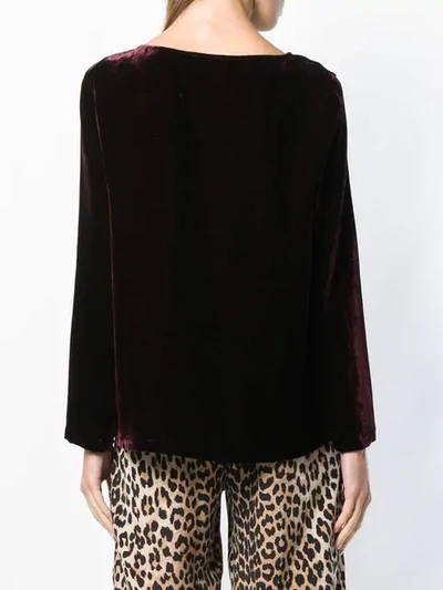 ANTONELLI VELVET LOOSE BLOUSE - 红色