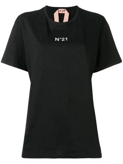 Shop N°21 Oversized Logo Print T-shirt In Black