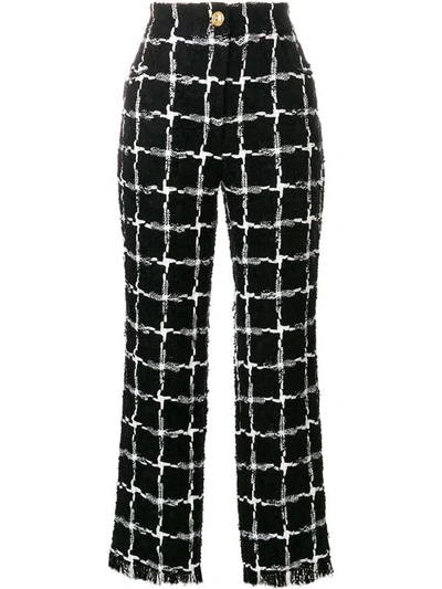 Shop Balmain Hose Mit Muster In Black