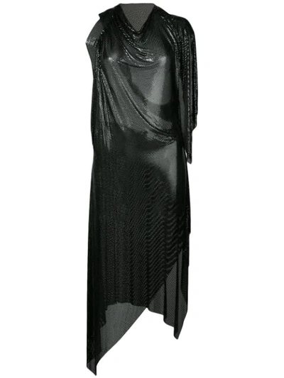 Shop Fannie Schiavoni Ana Chainmail Dress In Black
