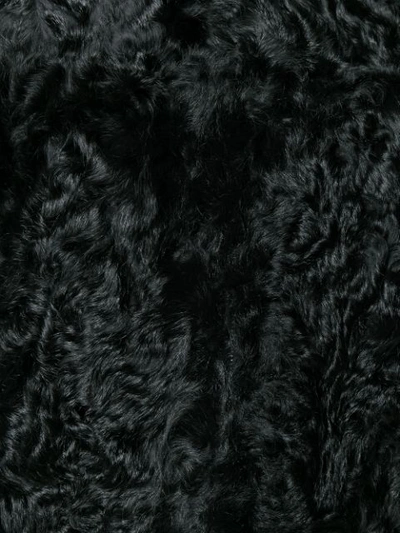 Shop P.a.r.o.s.h . Textured Fur Jacket - Black