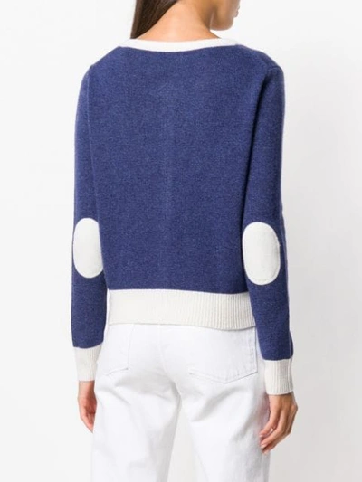 Shop Allude Colour-block Cardigan In Blue