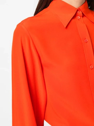 Shop Chloé Button Up Blouse In Orange