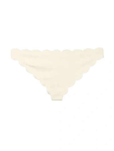 Shop Marysia Scalloped Bikini Briefs In White