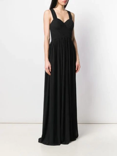 Shop Sophia Kah Sweetheart Flared Gown In Black