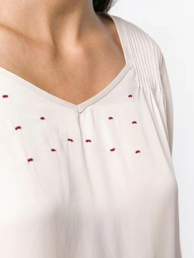 Shop Bellerose Stitched Detail Top In Pink