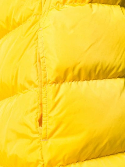 Shop Msgm Sleeveless Puffer Jacket In Yellow