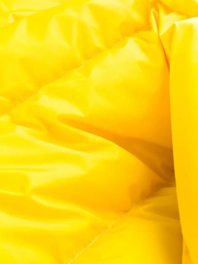 Shop Msgm Sleeveless Puffer Jacket In Yellow