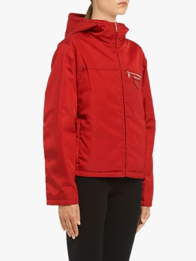 Shop Prada Gabardine-jacke - Rot In Red