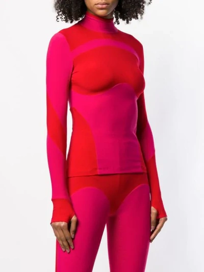 Shop Atu Body Couture Colour-block Jumper In Red
