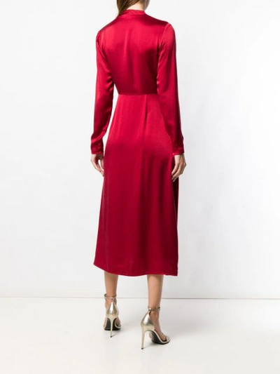 Shop Giacobino Long Buttoned Up Dress - Red