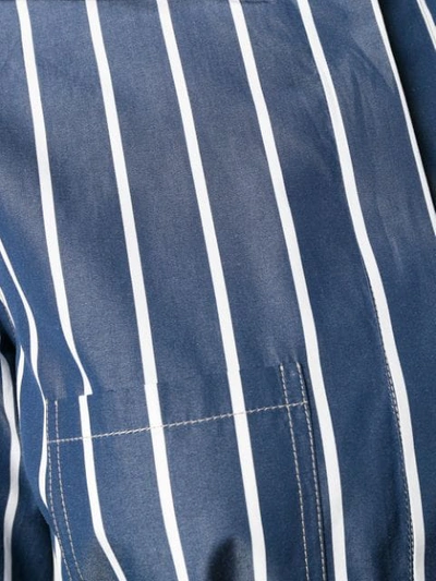 Shop Brunello Cucinelli Gestreiftes Hemdkleid In Blue