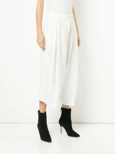Shop Taylor Wide-leg Cropped Trousers - White