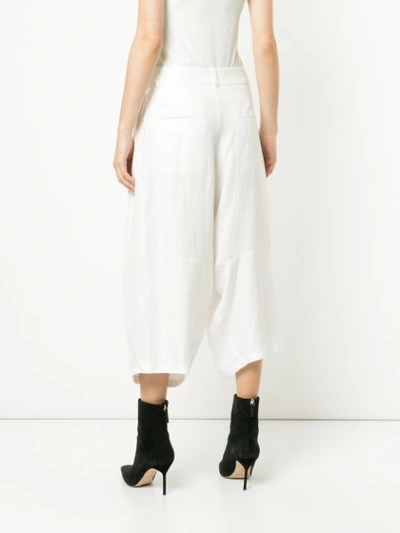 Shop Taylor Wide-leg Cropped Trousers - White