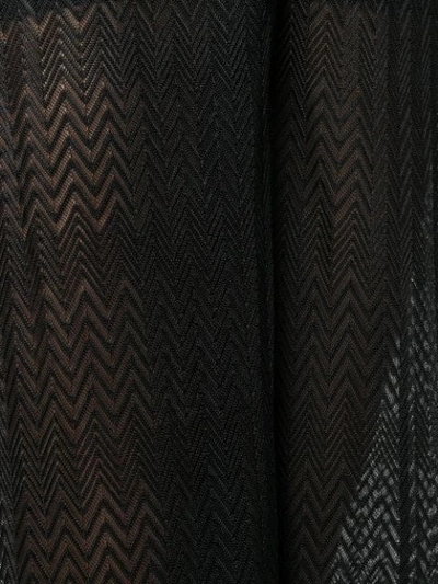 Shop Missoni Chevron Knit Trousers In Black