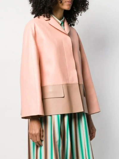 Shop Marni Colour-block Jacket In Pink