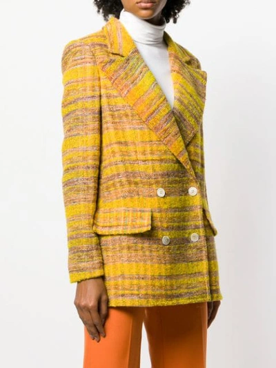 Shop Missoni 4-button Double-breasted Jacket - Yellow