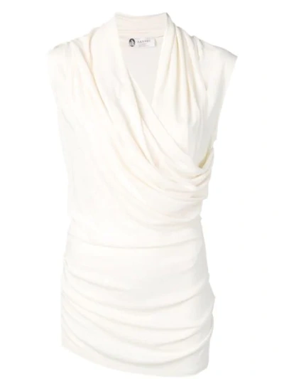 Shop Lanvin Sleeveless Jersey Top In 021 - Cream