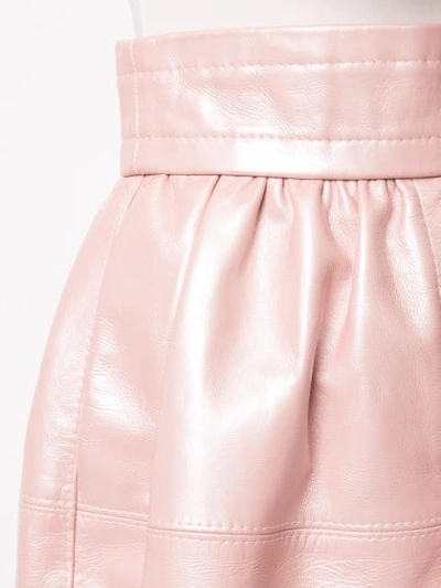 Shop Marc Jacobs Leather Lamb Skin Skirt In Pink