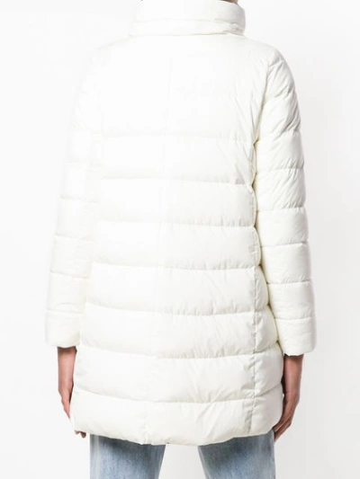 Shop Herno Padded Coat - White