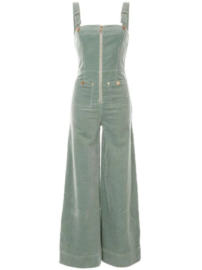 Shop Alice Mccall Quincy Zip Front Overalls In Green