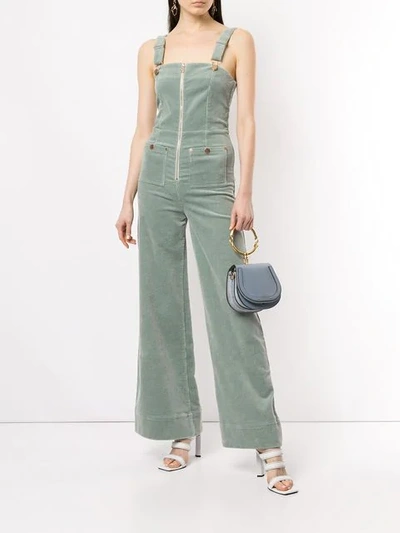 Shop Alice Mccall Quincy Zip Front Overalls In Green