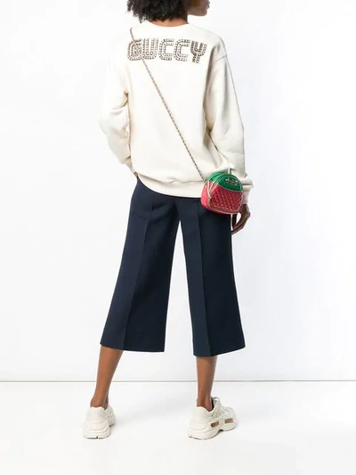 Shop Gucci ”maison De L'amour” Sweatshirt In White