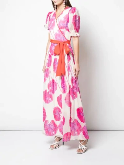 Shop Diane Von Furstenberg Floral Wrap Maxi Dress In Klaml