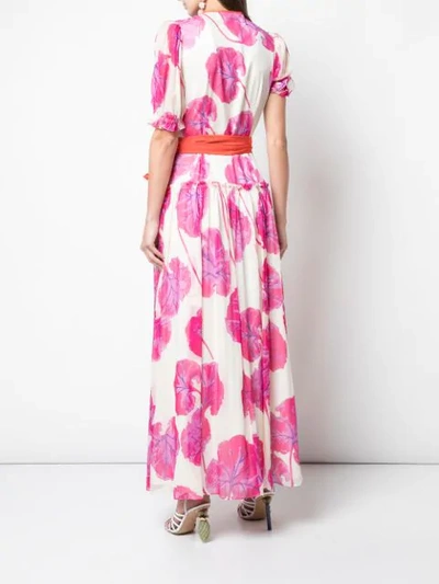 Shop Diane Von Furstenberg Floral Wrap Maxi Dress In Klaml
