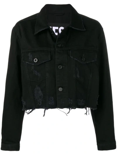 Shop Diesel De-poppy Denim Jacket In Black