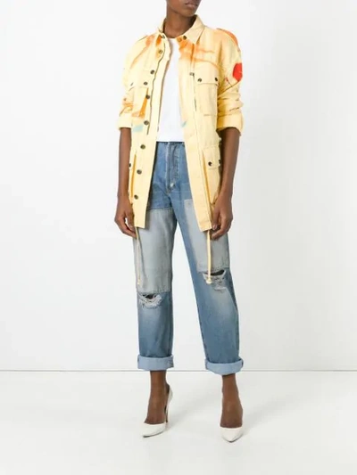 Shop Faith Connexion Ripped Boyfriend Jeans - Blue