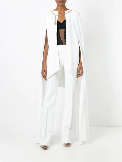 Shop Antonio Berardi Tailored High-waisted Trousers - White