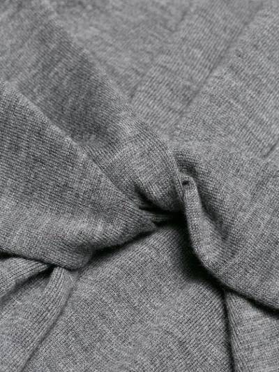 Shop Chloé Fine Knit Tie-waist Top In Grey