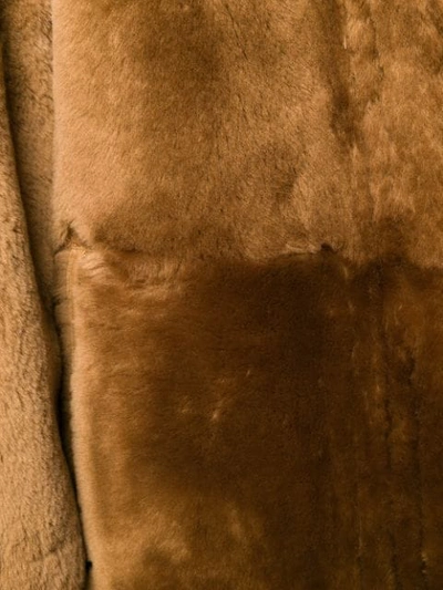 hooded shearling coat