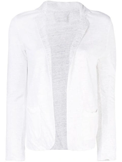 Shop Majestic Classic Fitted Blazer In White