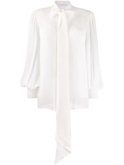 Shop Givenchy Pussy Bow Blouse In White