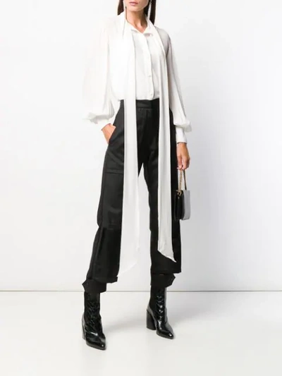 Givenchy Long Sleeve Silk Blouse Off-white In White