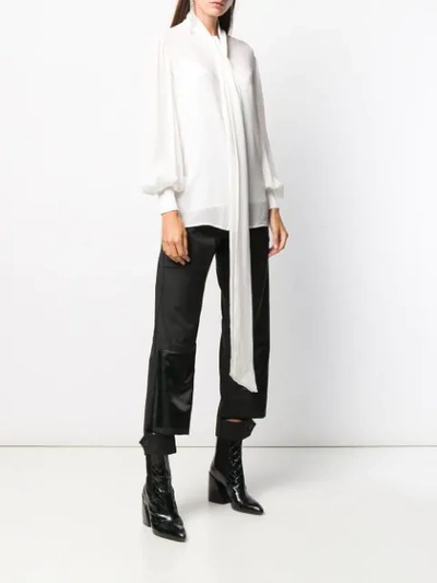 Givenchy Long Sleeve Silk Blouse Off-white In White