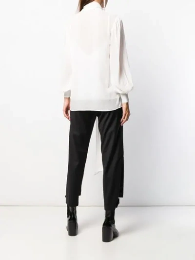 Givenchy Long Sleeve Silk Blouse Off-white In White