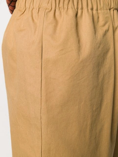 Shop Apuntob Cropped Trousers In Neutrals
