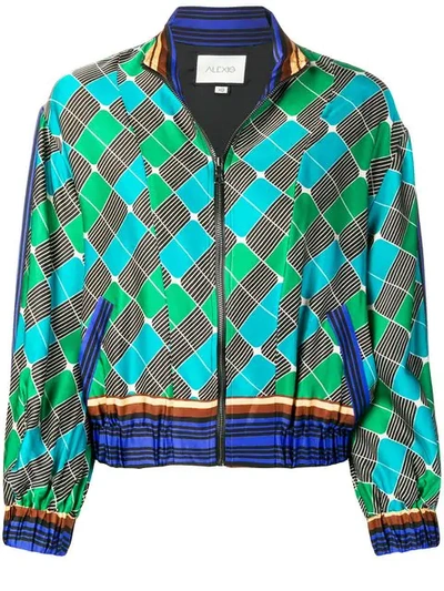 Shop Alexis Jabari Bomber Jacket In Green