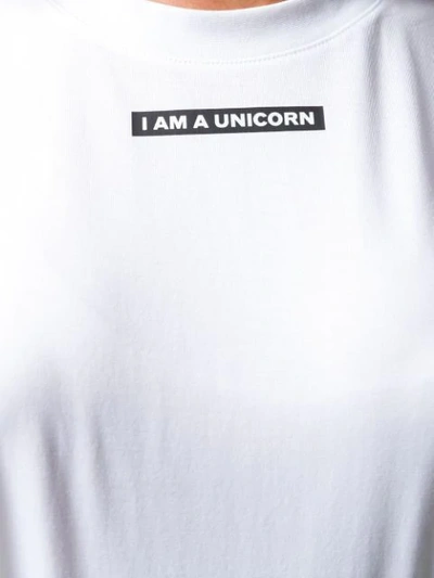 Shop Burberry Unicorn Print Oversized T-shirt In White