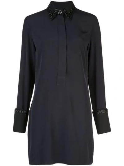 Shop Victoria Victoria Beckham Shirt Dress In Blue