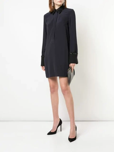 Shop Victoria Victoria Beckham Shirt Dress In Blue