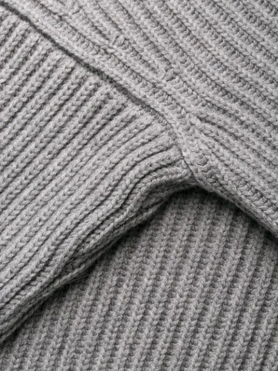 Shop Loewe Ribbed Knit Jumper In 1120 Grey