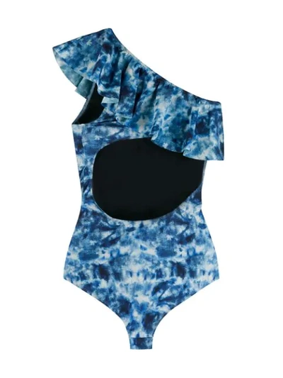 Shop Isabel Marant Tie-dye Print Swimsuit - Blue