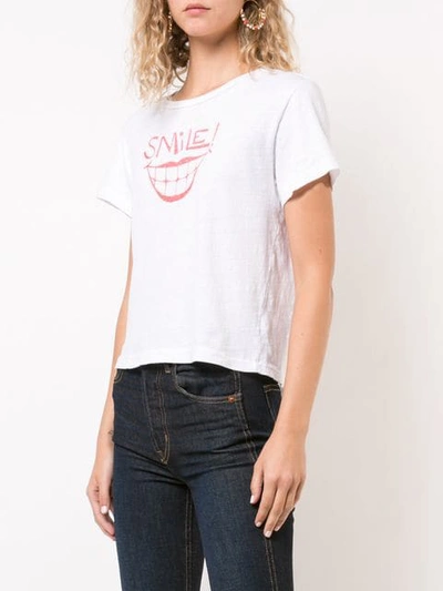 Shop Re/done Classic Smile T-shirt In White